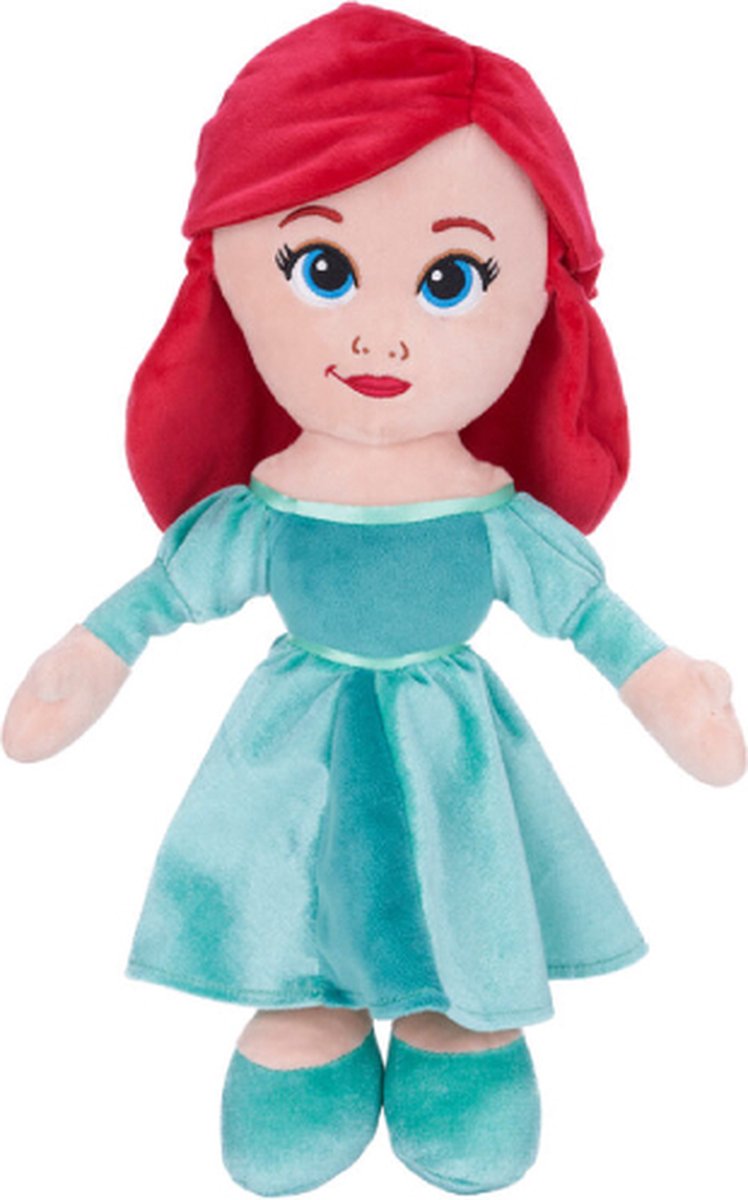 Ariel – Disney De Kleine Zeemeermin Pluche Knuffel 42 cm {Speelgoed Knuffelpop voor kinderen jongens meisjes | Disney The Little Mermaid Plush Toy | Zee Meermin Vriendinnen Aquata, Alana, Andrina, Arista, Attina, Adella
